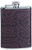 Snake Skin Leather Flask 8 oz.