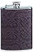 Simran HF-8-ILE Ajmer 8 oz. Brown Snake Skin Italian Leather Stainless Steel Flask