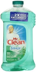 Mr. Clean Multi-Surfaces Liquid with Febreze Freshness Meadows and Rain  40-Fluid Ounces Bottles (Pack of 6)