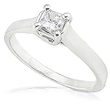 1/3carat Princess-cut Diamond Engagement Ring in 14kt White Gold (G-H/I1-I2)