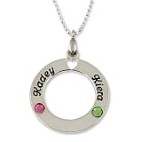 Sterling Silver Personalized Name Necklace Circle of Love - Custom Made Any Name Sterling Silver Personalized Name Necklace Circle of Love - Custom Made Any Name