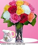 12 Mixed Long Stem Roses