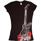 Guitar Hero 'Rose Rocker' Women's / Juniors Black T-shirt
