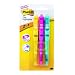 Post-it Flag Highlighters, Blue/Yellow with Pink, 50 Flags per Pen, 3 Pens per Pack (689-HL3)