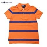Polo Ralph Lauren(ポロラルフローレン) トドラー ボーイズ カノコ ストライプ 半袖ポロシャツ / Striped Cotton Polo Shirt / シナバー