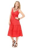 Avenue Plus Size Tiered Tie Front Sundress