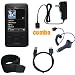 6 Piece Value Combo Accessory Bundle Kit: Black Silicone Skin Case Cover + Car Charger + Travel Charger + USB Data Sync Cable + Armband + Belt Clip for Sony Walkman A726/A728/A729 Series MP3 Player