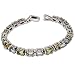 Muti Gemstone Bracelet in Sterling Silver 7 inches (brclt252)