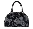 Coach Horse & Carriage Black White Satchel Handbag 14481
