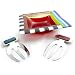Rainbow Fused Glass Salad Serving Set, 11