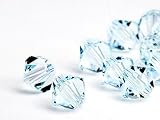 Glasperlen zum Auff�deln von Swarovski Doppelkegel 3mm (Light Azore), 96 St�ck