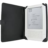 iGadgitz Luxury Black Genuine Leather Case Cover Sleeve for iRiver Story e-Book
