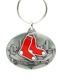 Pewter MLB Team Design Key Ring - Boston Red Sox