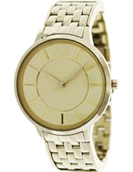 Armani Exchange Olvia Rose Dial Gold Ion-plated Ladies Watch