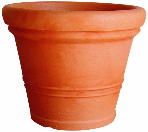 ProHome 34033 Pflanzk&uuml;bel Milano, &oslash; 70 cm H&ouml;he: 56.5 cm, Kunststoff, konisch, Farbe: terrakotta