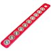 Triton Products MagClip 72400 1/4-Inch Drive 1-7/8-Inch by 16-5/8-Inch Red Magnetic Socket Holder Strip and 10 Interchangeable Pegs