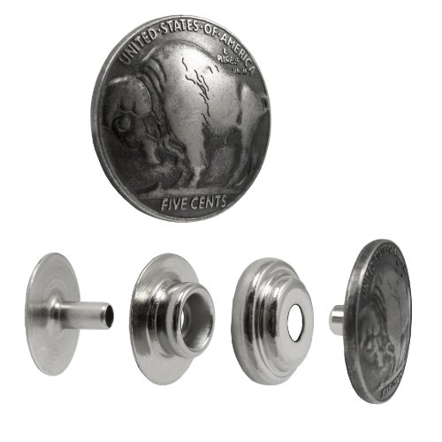 Springfield Leather Company Decorative Buffalo Nickel Durable Dot Snap Set