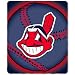 Cleveland Indians Light Weight Fleece MLB Blanket (Flashball Series) (50