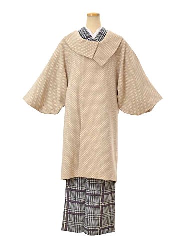 アンゴラ混合和装コート ドット柄