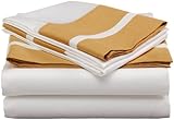 Kensington Collection 320-Thread-Count Cotton Queen Sheet Set, Honey