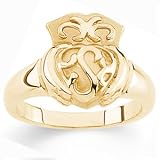 Women's 14k Yellow Gold Celtic Claddagh Right Hand Ring (14.00 mm)