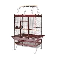 Prevue Pet Products Wrought Iron Select Bird Cage 3153RED, Garnet Red, 30-Inch by 22-Inch by 63-Inch