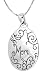 Sterling Silver "Mom, Before I Could Understand Your Words I Understood Your Love" Reversible Oval Pendant, 18"