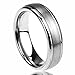 6MM Stainless Steel Wedding Band Ring Brushed Center Domed Classy (6 to 14)