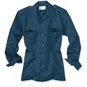 US Diensthemd, 1/1 Arm, 2 Pattentaschen, Schulterklappen, Farbe: navy