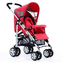 Bolero Convertible Stroller in Red Waves