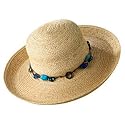 Coolibar UPF 50+ Women's Beaded Raffia Sun Hat
