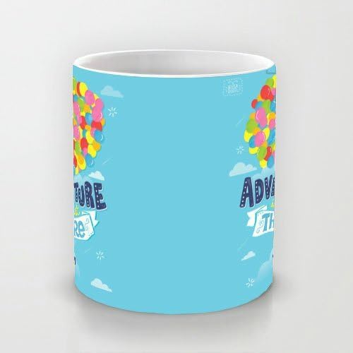 Hot Sale White 11 oz Classic White Ceramic Mugs Cutom Design with Adventure Is Out There Coffee Mugs/Tea Mugs/Drink Cups - Dishwasher and Microwave Safe by Mid White Mugs