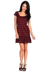  Scoop Neck Acrylic/Polyester/Rayon/Spandex/Knit Short Sleeves  Dress With Ruffles
