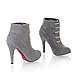 Charm Foot Vintage Womens Platform High Heel Ankle Boots Riding Boots