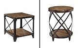 Magnussen T1755 Pinebrook Distressed Natural Pine Wood Rectangular End Table