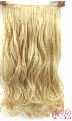 24"(60cm) Clip in Hair Extensions color #22 Light Honey Blonde