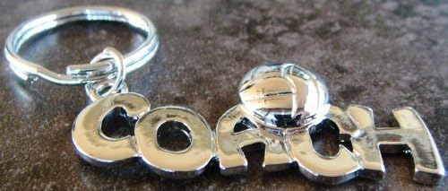 GemGear Pewter Volleyball Keychains - COLOR: Coach
