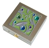 Gem Leaf Green Large Pill Box