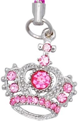 Cellphone Mobile Charm Strap, Crown, Pink