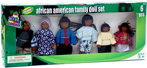 Childrens Toyshop  Toys : Maxim 6 Pc Family Dolls African American
