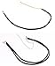 WaMLFac 2pcs Girls Handmade Fashion Simple Style Black Velvet Pu Rope Leather Charm Tattoo Choker Necklace