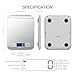 multifun Digital Kitchen Scale Slim Stainless Multifunction Food Scale with LCD Display and Tare Function 11lb 5kg