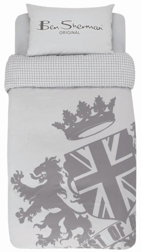 Childrens Toyshop  Kitchen & Housewares : ZAP BEN SHERMAN GREY TONAL SINGLE DUVET SET