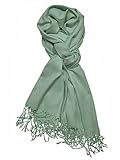 La Purse Pashmina Shawl Scarf - Warm & Extremely Soft - Size 79" L X 29" - Mist Green