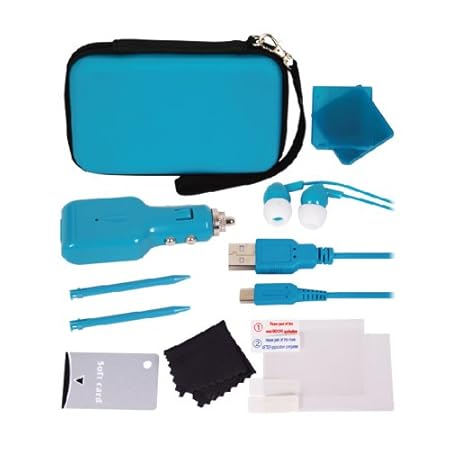 Nintendo 3DS 12-in-1 Travel Pack / Tasche: Aqua Blau