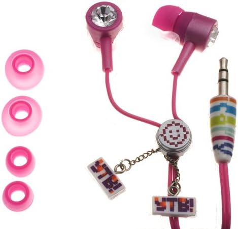 NEMO DIGITAL ICF10152PK iCarly iGlam Earbuds with Clear Crystal Studs Style (Discontinued by Manufacturer)