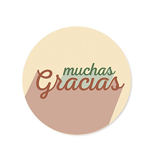 90 Muchas Gracias Stickers, 1.5 Inch, Gloss and Quality Labels Arts