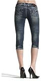 41TqZMSqWHL. SL160  Miss Me Capris JP5163P2 MK 27 Crystals and Studs on Double Angel Wings Stitching, Flat Back Pockets