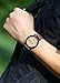 CUCOL Eco Faux Wooden Dial Watches for Men and Women Leather Band Casual Wristwatch