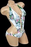 Sexy Trendy Cute Summer White Tattoo Print Print Low Cut One-Piece Bathing Suit Swimsuit Swimwear